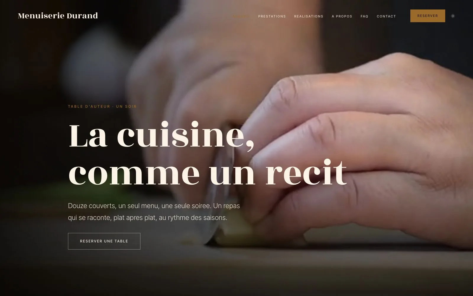 Site publié par AEGIS pour un artisan menuisier